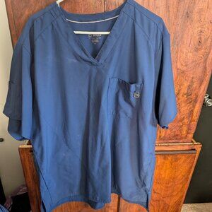 Wonder Wink navy blue Scrub top